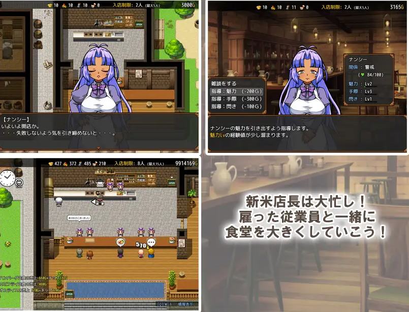 【经营RPG/汉化】一个难民女孩创办的成功餐厅的故事 机翻版【新作/330M】