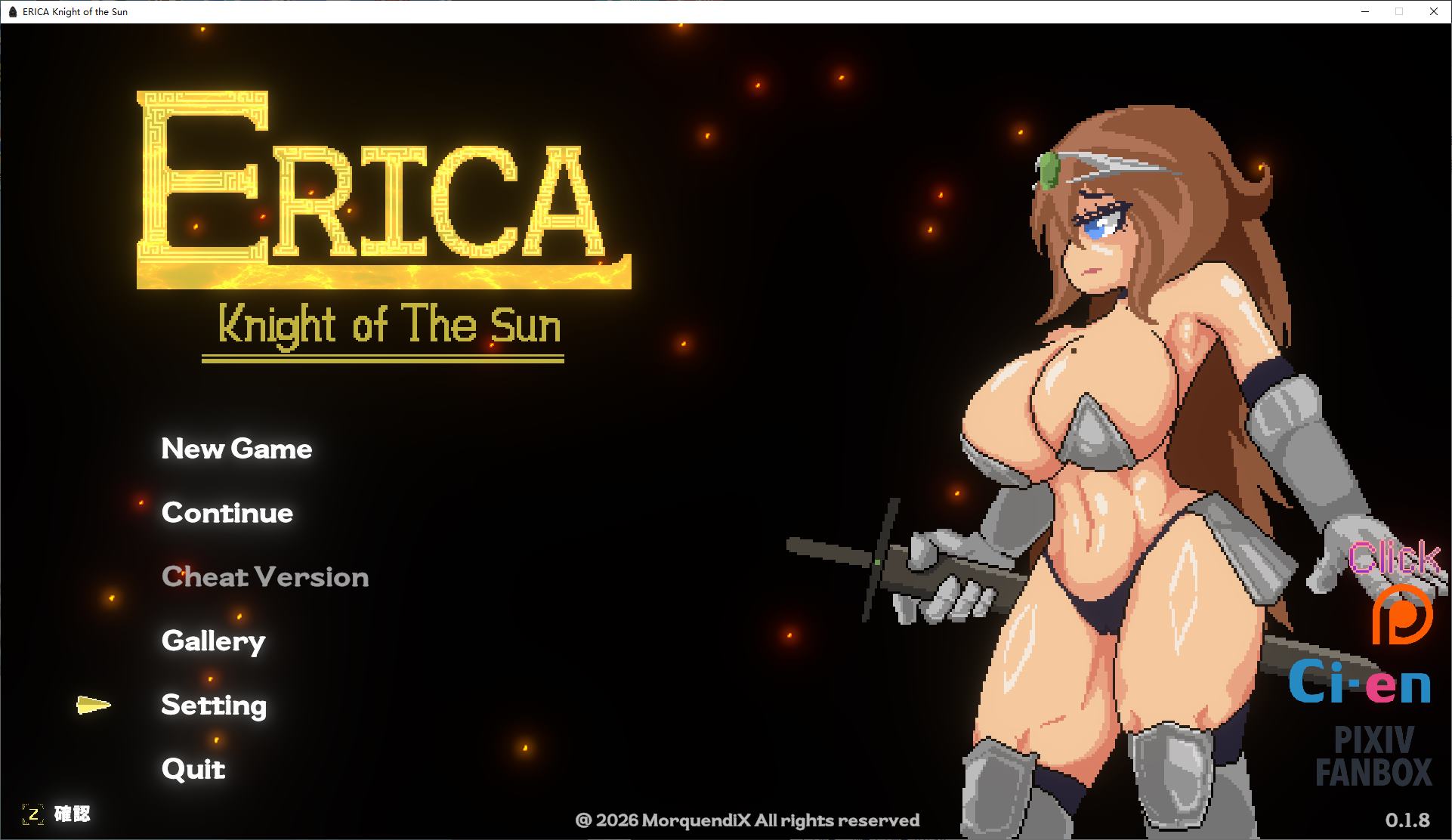 【横版ACT/动态】艾丽卡：太阳骑士 v0.1.8 测试版【更新/2G】