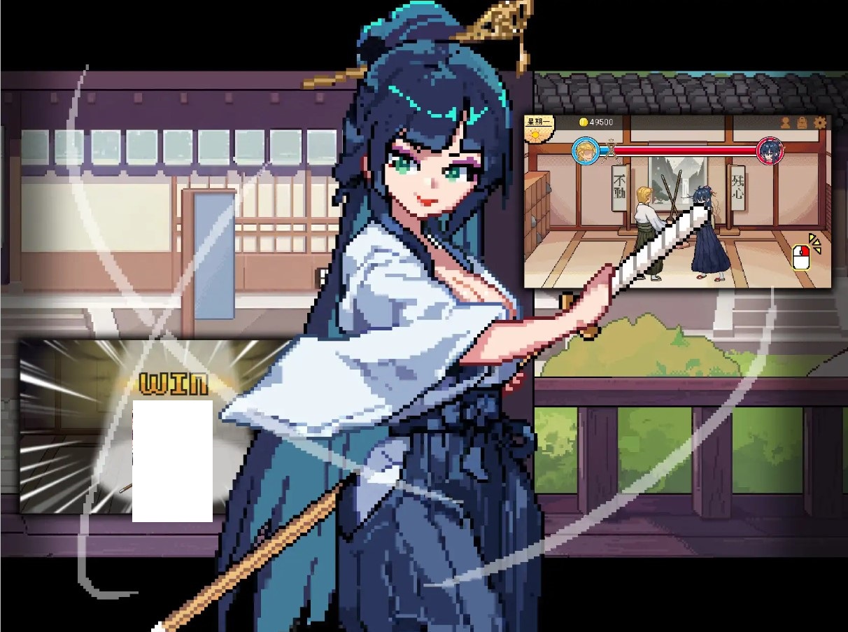 【像素SLG/中文/动态】不知怎的 我建议了剑道馆 DL中文版【新作/600M】