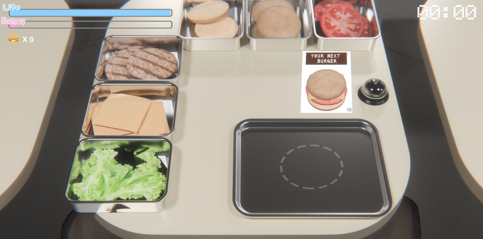 【日式SLG/中文/动态】汉堡店四夜记~边吃汉堡边玩的小游戏~+DLC 中文版【新作/380M】